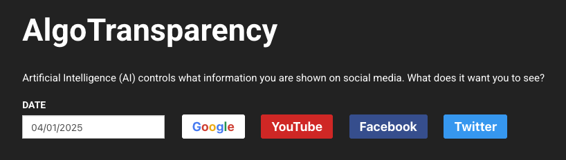 Capture d'écran du site web